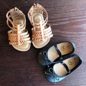 WonderNation Baby Girl Shoe Lot Size 3 Sandals